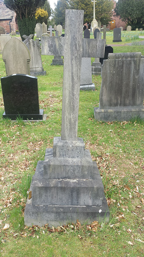 This picture of the rear elevation shows how much the stone had begun to pitch forward and lose its level. The once white marble is now weathered and degraded.